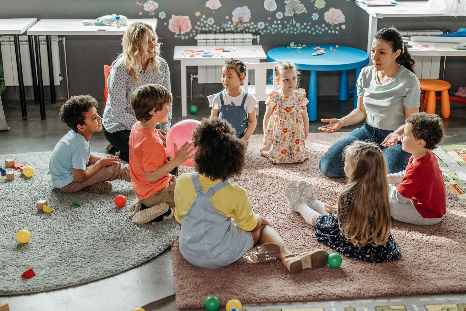 Diverse children in an inclusive neuro-affirming session