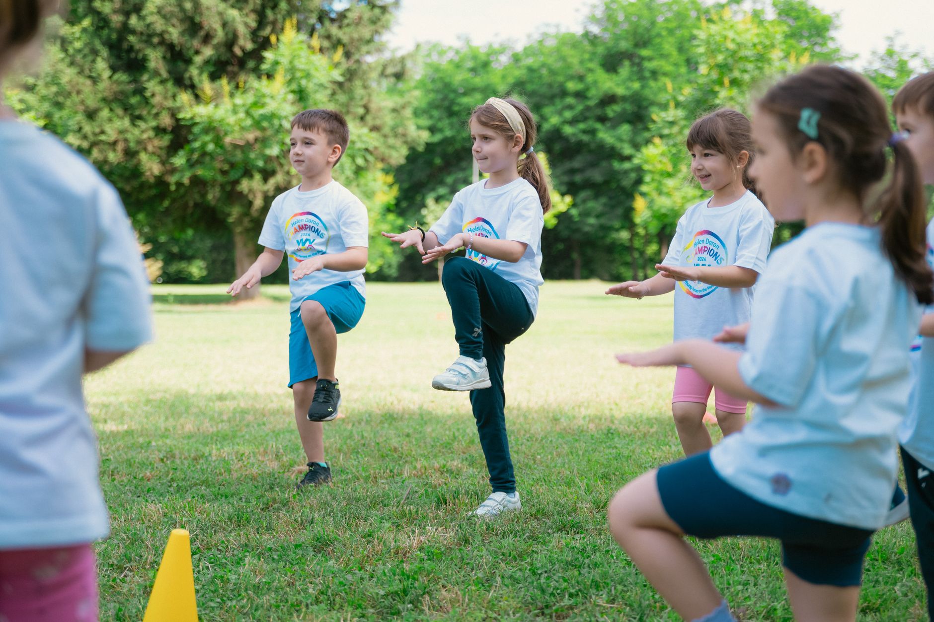 Children enjoying outdoor activities together