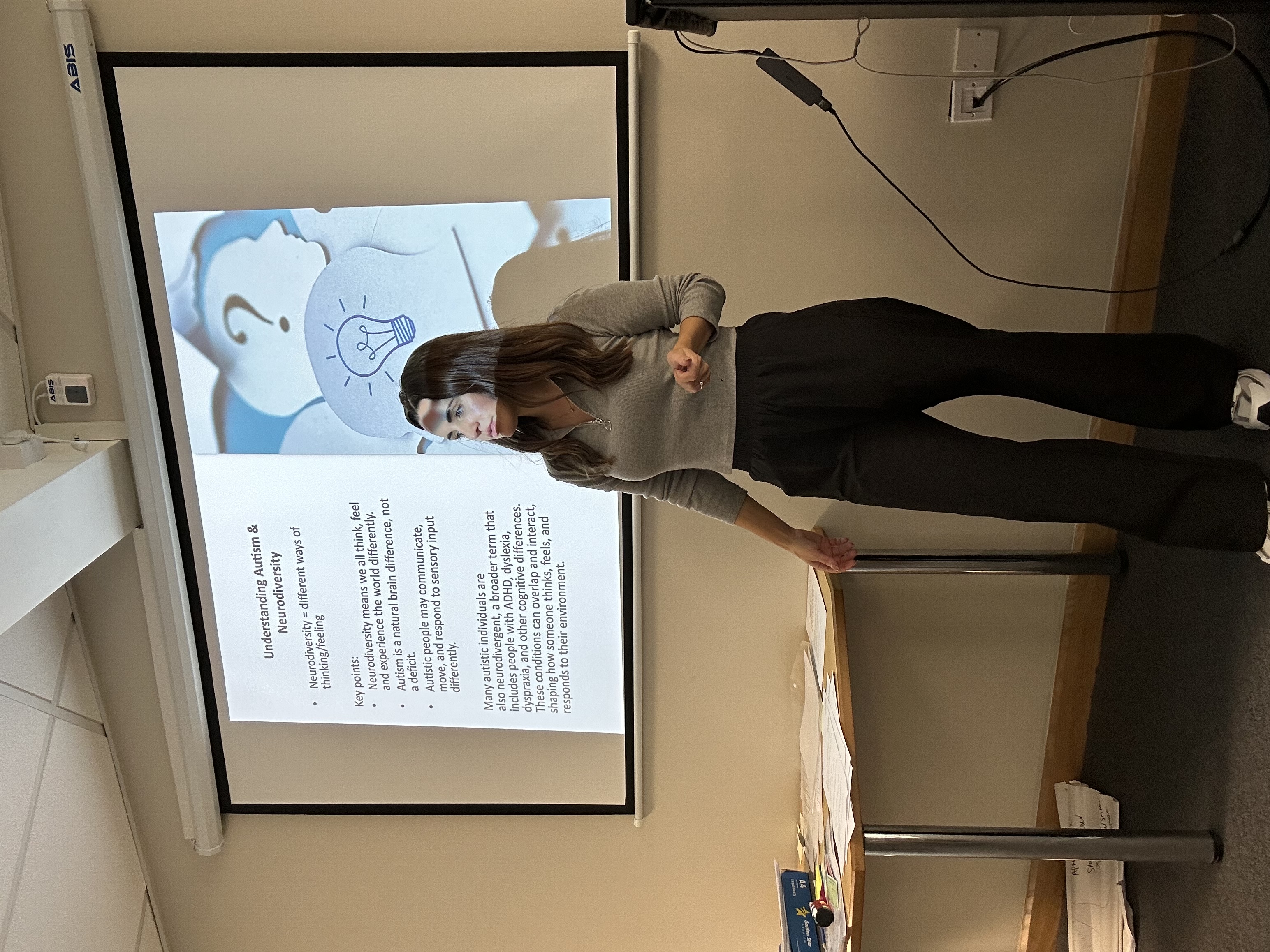Presenter delivering Understanding Autism and Neurodiversity training
